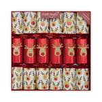 Racing Reindeer Large Handmade Luxury Christmas Crackers (6 Pack)