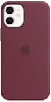 Official APPLE iPhone 12 Mini Case MagSafe Silicone Back Cover Plum MHKQ3ZM/A