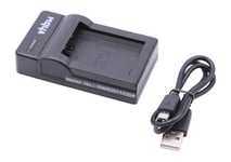 vhbw Chargeur USB compatible avec Sony Alpha ILCE-6000, ILCE-6300, ILCE-7RM2, NEX-3, NEX-3A caméra, action-cam - Chargeur, témoin de charge