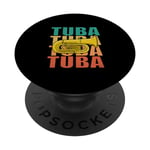 Tuba rétro pour homme - Grand groupe d'orchestre PopSockets PopGrip Interchangeable