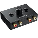 RCA Stereo Audio Switcher - 2 in 1 Out R/L Stereo Audio Switch 1 in 2 Out Stereo Audio Splitter