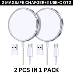 Fast Wireless Charger 15W MagSafe Apple iPhone 15 14 13 12 + USB A to C adaptor