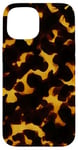 iPhone 15 Tortoise Shell Pattern Brown & Orange Exotic Turtle Shell Case