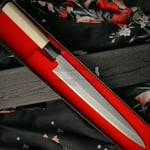 Japanilainen sushi veitsi Yanagiba Ittetsu Forge-welded Shirogami 2 IJF-11125 27cm