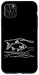 Coque pour iPhone 11 Pro Max Line Art Poisson & Ichtyologiste Dorado Doré