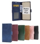 Lyx Standcase Wallet Nokia C21 Plus (Svart)