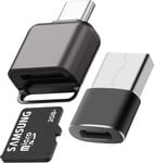 Lecteur De Carte Micro Sd, Usb C Vers Carte Mini Sd, Card Reader Adapter Mémoire De Type C À Tf, Adaptateur Usb C Pour Pc, Tablette, Ordinateur Portable, Macbook, Android Smartphon[Pho061420]