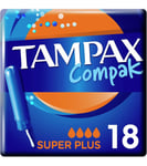 Tampax Compak Tampons Super Plus With Applicator 18 x 3 Packs Super Absorbent