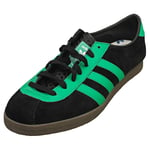 adidas London Mens Black Green Casual Trainers - 8.5 UK