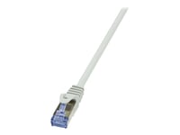 Logilink Primeline - Patch-Kabel - Rj-45 (Hane) Till Rj-45 (Hane) - 2 M - Sftp, Pimf - Cat 7 - Halogenfri, Formpressad, Hakfri - Grå