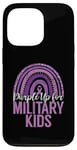 Coque pour iPhone 13 Pro Purple Up pour enfants militaires Purple Army Military Child