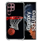 Cokitec Coque Renfocée en Verre Trempé pour Samsung Galaxy S23 Ultra Sport Basket Panier