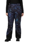 Ulla Popken Femme Grandes Tailles Pantalon Technique de Ski, matière déperlante et Bande à Scratch pétrol 48 822317750-46