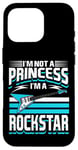 Coque pour iPhone 16 Pro Je ne suis pas une princesse, je suis une rockstar, guitariste Rock n Roll