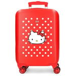 Hello Kitty Castle of Valise de Cabine Rouge 33 x 50 x 20 cm Rigide ABS Fermeture à Combinaison latérale 28,4 l 2 kg 4 Roues Doubles Bagage Main, Rouge, Valise de Cabine