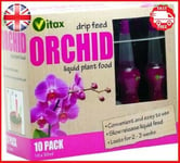 10 X Vitax Orchid Slow Release Liquid Plant Drip Feed Food 30ml