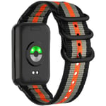 Xiaomi Mi Band 8 Pro nylon-reim til smartklokke Svart+oransje