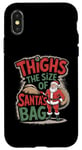 Coque pour iPhone X/XS Cuisses de la taille du sac de Père Noël drôle Gym Noël