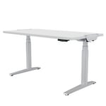 Fellowes Levado Electronically Height Adjustable Sit Stand Desk Rectangular White T-Foot 1,829 (W) x 698 (D) x 1,257 (H) mm MFC (Melamine Faced Chipboard), PVC (Polyvinyl Chloride), Steel