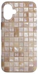 Coque pour iPhone 16 Plus Motif mosaïque beige crème Y2K ton neutre