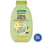 3x Ultradolce Garnier Shampooing 250 Ml. Argile Douce et C