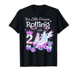 2 Year Old Rolling Into 2nd Birthday Roller Skate Theme T-Shirt