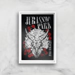 Jurassic Park Isla Nublar 93 Giclee Art Print - A2 - White Frame