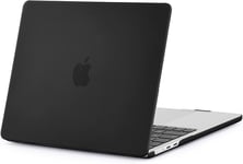 Coque Compatible Avec Macbook Air M2 M3 15 Pouces 2024 2023 A2941 A3114 Avec Touch Id Et 15,3"" Retina Display, Mac Air Protection Étui Rigide En Plastique - Noir Mat Transparent