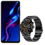 Set de deux appareils Smartphone myPhone N23 5G Cosmic Black + Smartwatch myPhone Watch Elegant 2, Smartphone 5000 mAh, 90 hz, appareil photo 50 mpx, mémoire extensible et disque dur, 6GB ram, NFC, GP