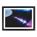 Big Box Art Vinyl Record Spin in Abstract Framed Wall Art Picture Print Ready to Hang, Black A2 (62 x 45 cm)