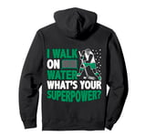 I Walk on Water Ice Hockey Lover Player Superpower Youth Pullover Hoodie