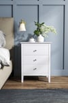 3-Drawer Wooden Storage Cabinet Bedside Table