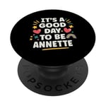 ANNETTE Personalized Retro Girls Custom ANNETTE Name PopSockets Adhesive PopGrip