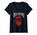 Womens Mafia Christmas - Funny Vintage Santa Claus Xmas Lover V-Neck T-Shirt