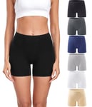 wirarpa Boxer Femme Modal Shorty Femme Super Doux Panty Caleçons Femme Short Sécurité sous Jupe Lot de 6 Multicolor Taille L