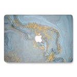 RQTX Coque Rigide Ultra Fine en Plastique pour MacBook Air 11,6" (A1370 et A1465) Bleu océan (A1278) Macbook Pro 13 Gold Blue Marble