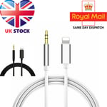 3.5mm Jack Aux Adapter Cable Cord Lightning To Car Audio For Iphone 7 8 X Xs Uk