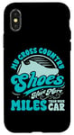 Coque pour iPhone X/XS Mes chaussures de cross-country ont plus de milles pour