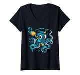 Womens Octopus Graduation Funny Graduate Gift Idea V-Neck T-Shirt