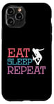 Coque pour iPhone 11 Pro Skateboard Eat Sleep Repeat Vintage Skater