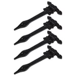 4x Ornate T-Hinge Cast Iron Antique Cupboard Door Hinges W230mm Black