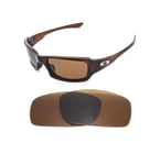 NEW POLARIZED BRONZE REPLACEMENT LENS FOR OAKLEY SLIVER STEALTH SUNGLASSES