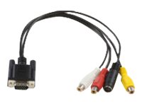 Microconnect - Vga-/S-Video-/Kompositkabel - Hd-15 (Vga) (Hane) Till 4-Stifts Mini-Din, Rca (Hona) - 30 Cm