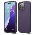 elago Compatible with iPhone 16 Pro Max Case, Premium Liquid Silicone Case, Full Body Protective Cover, Shockproof, Slim Phone Case, Anti-Scratch Soft Microfiber Lining, 6.9 inch (Deep Purple)