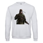 Sweat Shirt Homme Metal Gear Solid Snake Fusil Jeux Video M-16