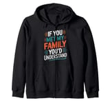 Funny Sarcastic If you Met my Family You'd Understand Family Zip Hoodie