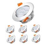 Led Einbauleuchte Wohnzimmer Decken Leuchte Lampe Spot Strahler (6pcs Kaltweiß) [Energieklasse a++] - Swanew