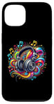 Coque pour iPhone 13 Casque hip-hop urbain rétro vintage dj fantaisie graffiti