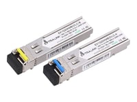 Extralink - Sfp-Sändar/Mottagarmodul (Mini-Gbic) - 1Gbe, Fibre Channel, Sonet - Wdm - Lc Enkelläge - Upp Till 20 Km - Oc-24 Lr-1 - 1310 (Tx) / 1550 (Rx) Nm (Paket Om 2)