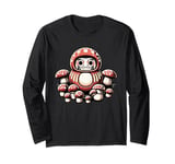 Daruma Doll Japan Cottagecore Aesthetic Mushroom Hat Long Sleeve T-Shirt